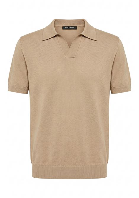 Polo in maglia Tagliatore beige in lino e cotone TAGLIATORE | Polo | KEITH GSE26-02724
